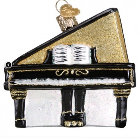 NEW - Old World Christmas Glass Ornament - Baby Grand Piano